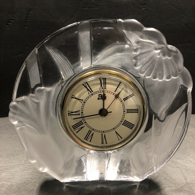 Crystal/glass Desk Clock With Primex Movement Etsy UK