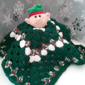 Elf Baby Lovey, Baby&#39;s First Christmas, Baby Security Blanket, Baby Gift, Baby Shower Gift, Toddler Gift,  Stocking Stuffer, Gift Under 30