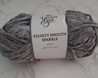 Yarn Bee Yarn Chunky Knit Velvet Silver