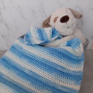 Blue Baby Blanket, Baby Gift, New Mom Gift, Crib, Carriage, Car Seat Blanket, Toddler Blanket, Gift Under 25, Photo Prop, Nursery Decor