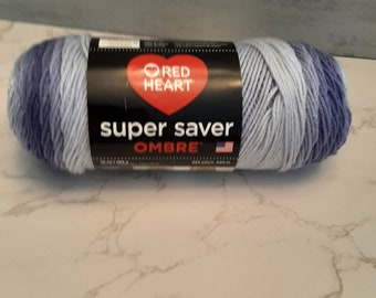 Red Heart Super Saver Ombre Medium Acrylic Hot Sauce Yarn, 482 yd (4 Pack)