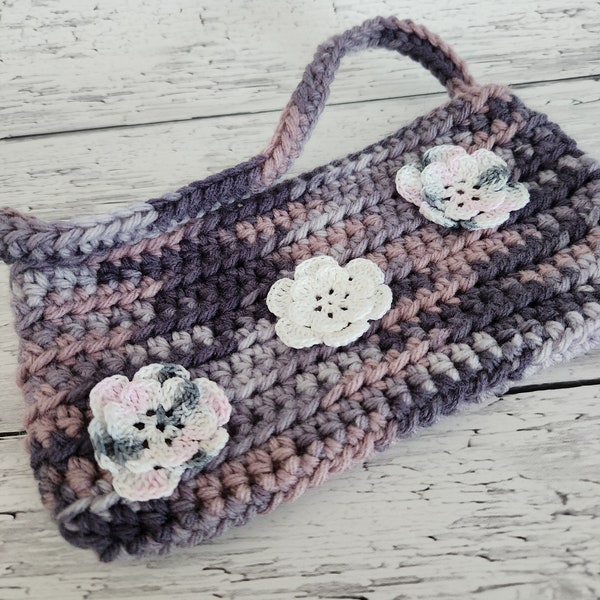 Childs Crocheted Purse, Gift for Girls, Gift Under 10, Gift Card Holder