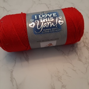 I Love This Yarn (Fire Red Color)