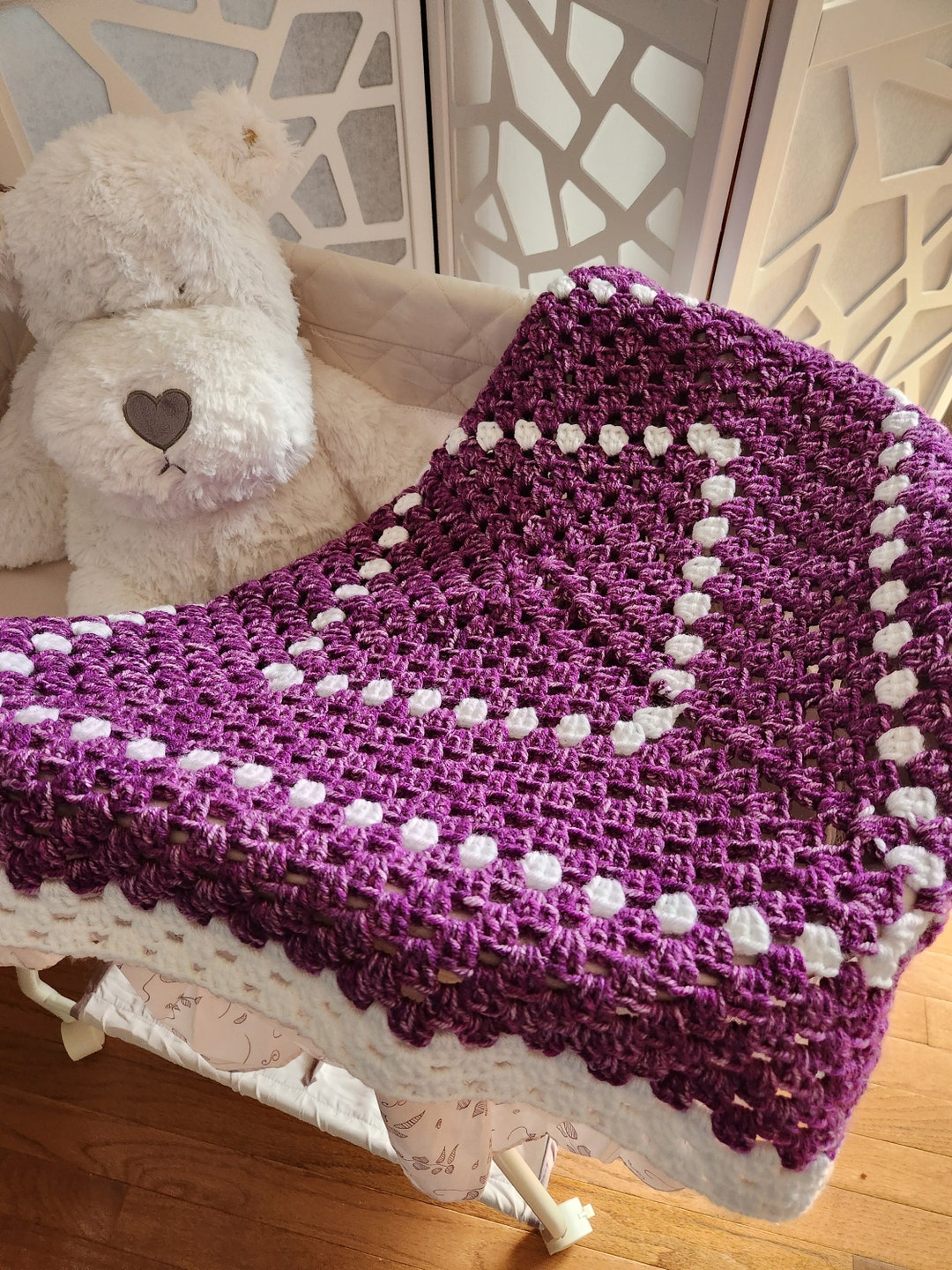 Small violet throw blanket. main image 0