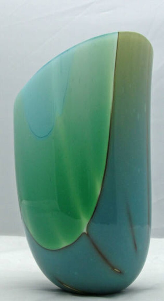 Handmade Fused Glass Vase Etsy