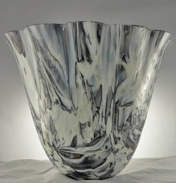 Handmade Fused Glass Scalloped Edge Bowl Etsy
