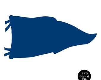 Solid Color Pennant PNG Digital File | High School Mascot | Pennant Banner for Customization | Royal Blue
