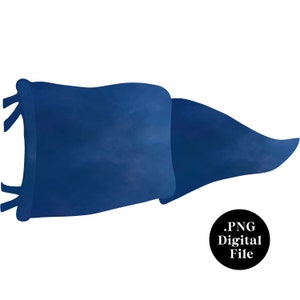 Watercolor Pennant PNG Digital File | High School Mascot | Pennant Banner for Customization | Navy