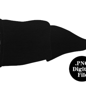 Watercolor Pennant PNG Digital File | High School Mascot | Pennant Banner for Customization | Black