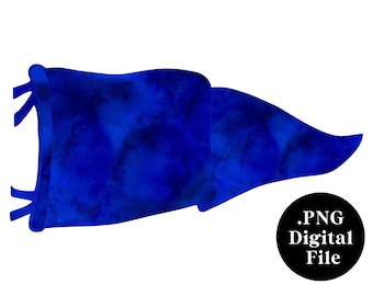 Watercolor Pennant PNG Digital File | High School Mascot | Pennant Banner for Customization | Royal Blue