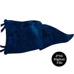 Watercolor Pennant PNG Digital File | High School Mascot | Pennant Banner for Customization | Navy