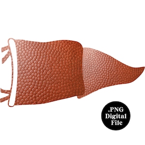 Football Pennant Flag PNG Digital File | High School Mascot | Pennant Banner for Customization | Football Texture | Football Image