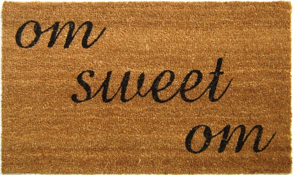 Door Mat Welcome Mat Outdoor Mat Om Hindi Unique Mat Etsy