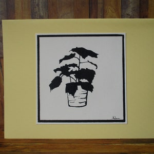 Silhouette plantes jaune
