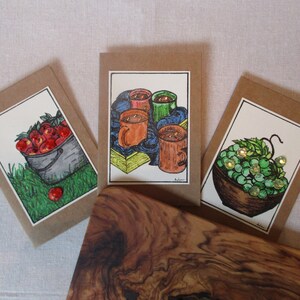 Petites cartes d'automne (6), cartes-cadeaux, cartes vierges, étiquettes-cadeaux