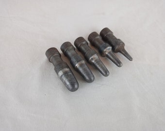 Round ball punch or bob punch set for tool tong. Blacksmith punch set. Five piece tool set