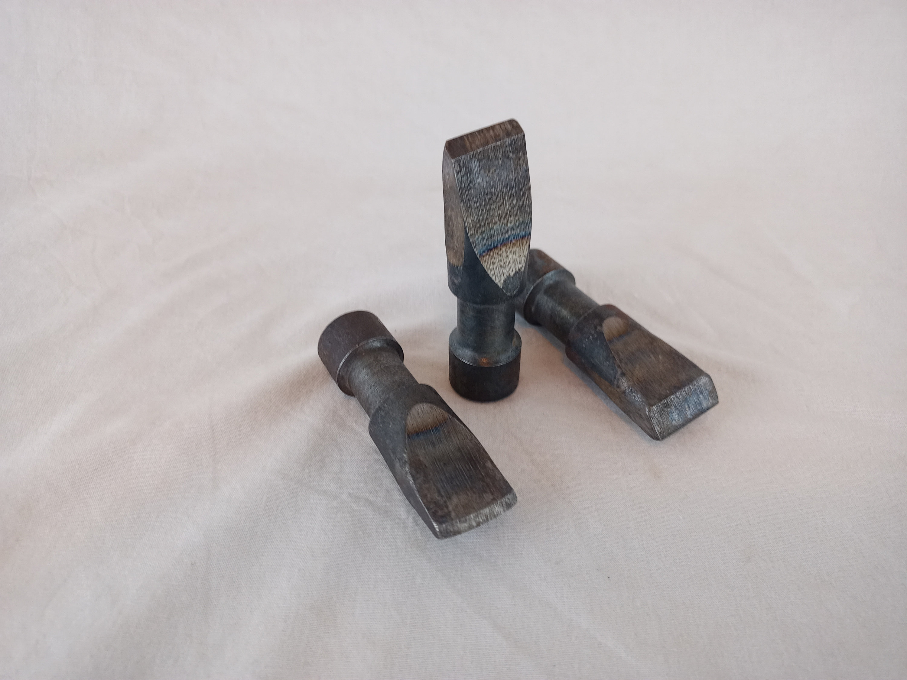 Burchar Tools Chisel and Butcher Tool Set for Tool Tong. Blacksmith Tool Set. Three ...