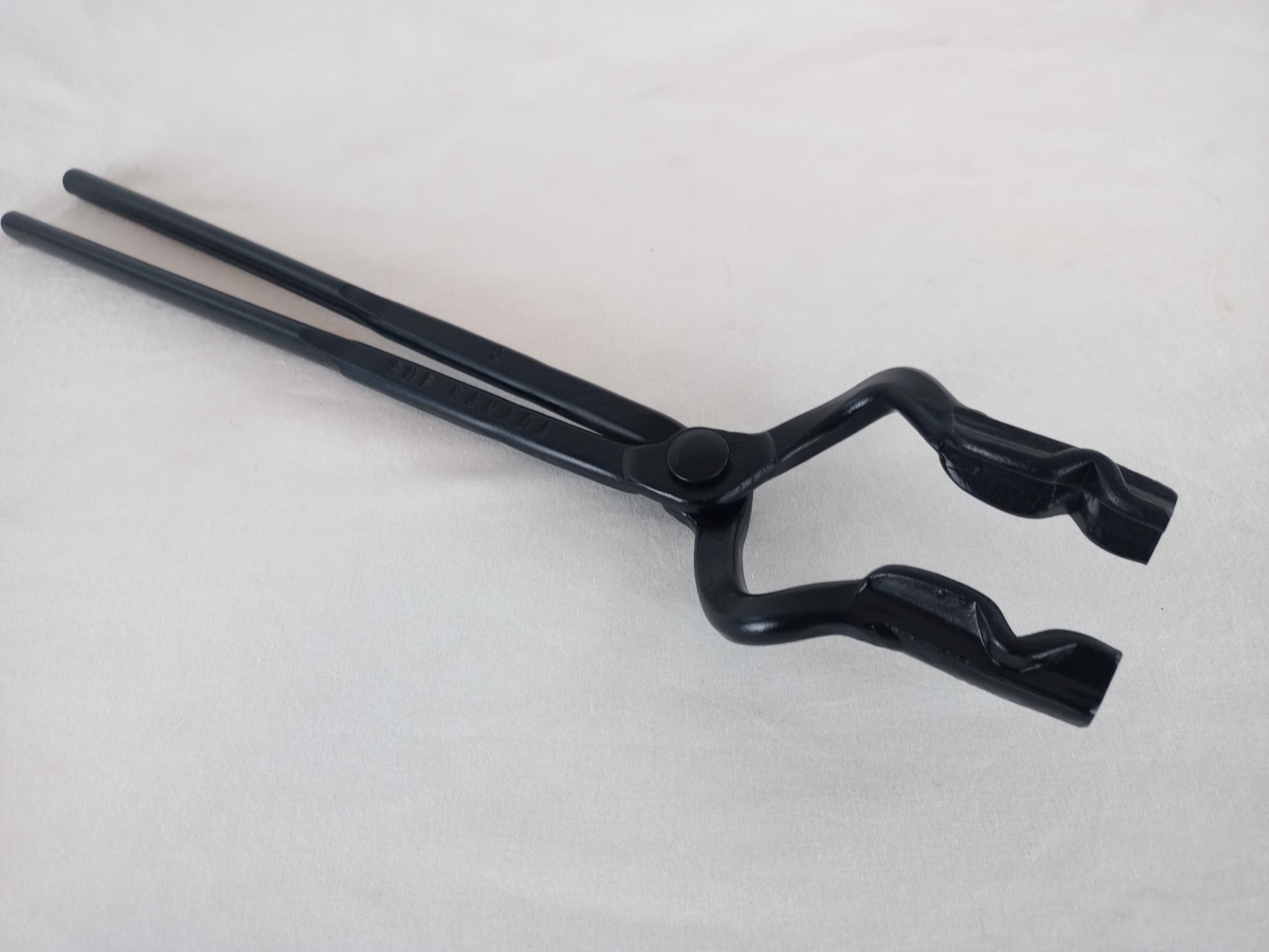 Set Di 3 Pinze Da Fabbro Per Forgiatura Coltelli, Con Punta A V, A Lama E Piatta, Per Incudine, Assemblate E Robuste