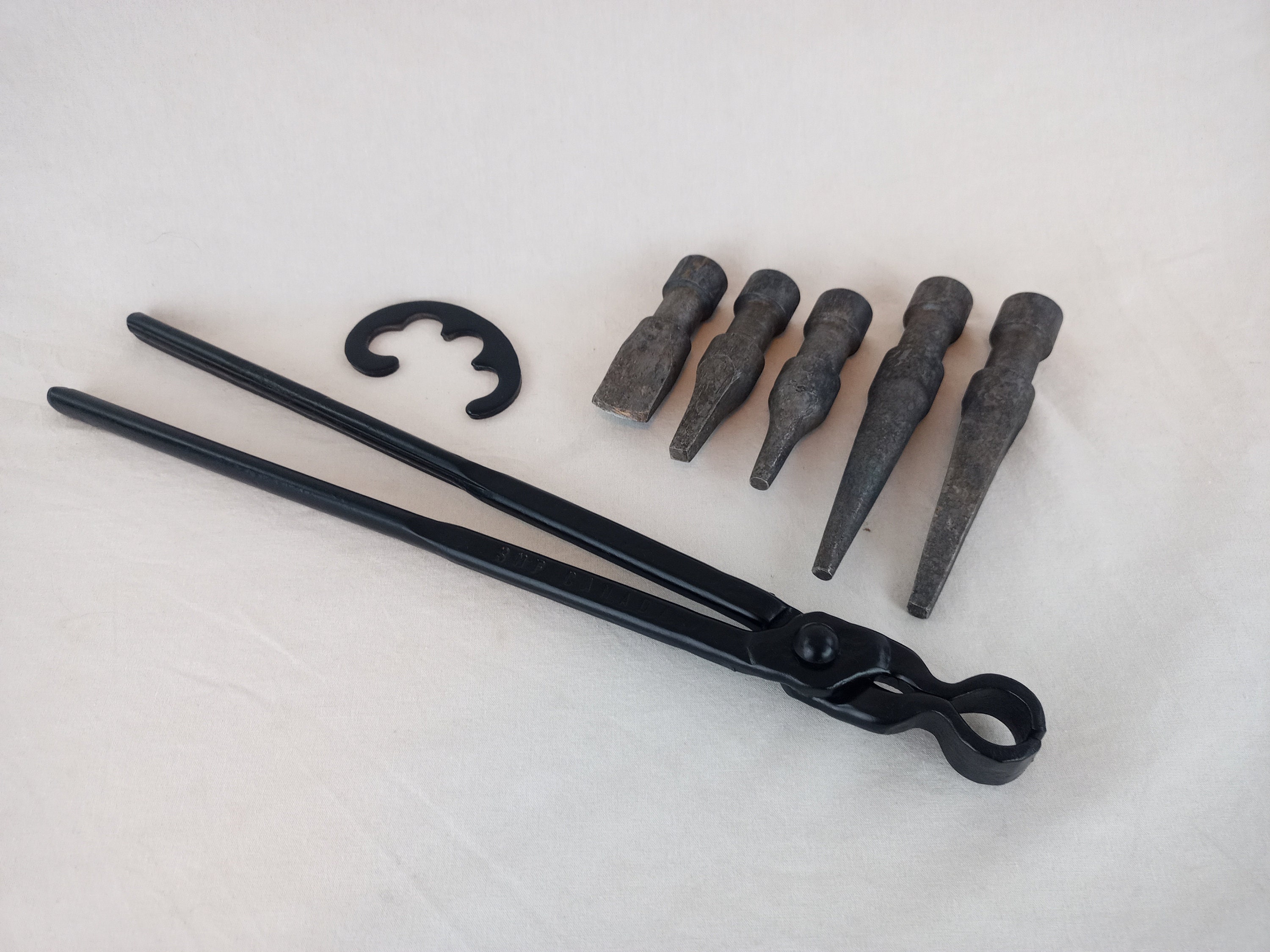 Blacksmith Tool Tong Set With Punches, Drifts and Slitting Chisel Etsy