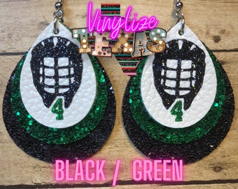 Triple Layer Lacrosse Helmet Earrings