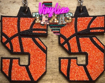 Basketball Jersey Number Earrings