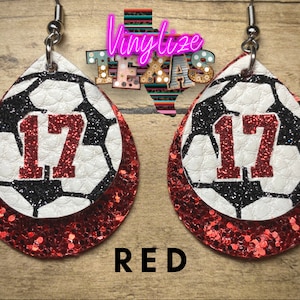 Double Layer Soccer Jersey Number Earrings