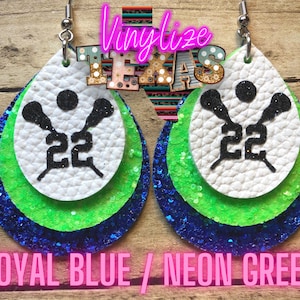 Triple Layer Lacrosse Earrings