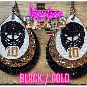 Custom Hockey Goalie Mask Earrings
