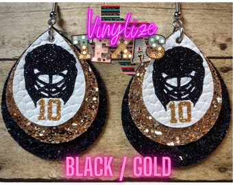 Custom Hockey Goalie Mask Earrings