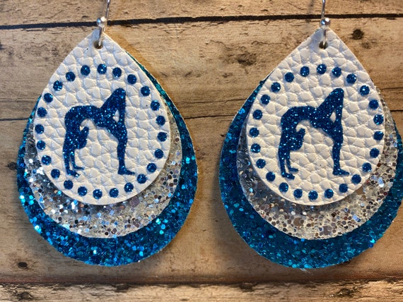 Layered Glitter Softball Mom Earrings Layered Glitter Softball Mom Earrings