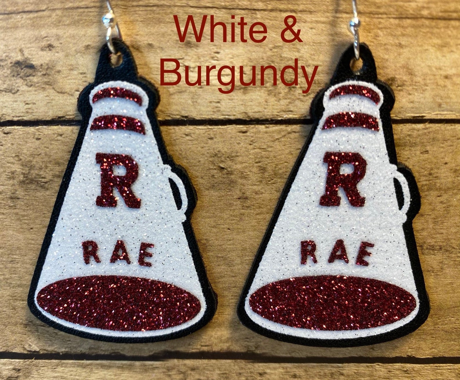 Custom Cheer Earrings Megaphone Earrings Etsy