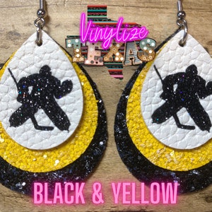 Triple Layer Hockey Goalie Earrings