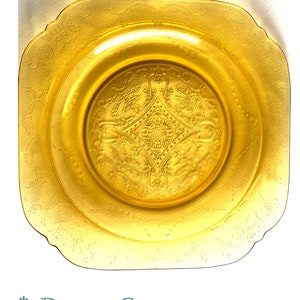 Vintage Federal Amber Madrid Salad Plate 7 1/2&quot; Depression Glass
