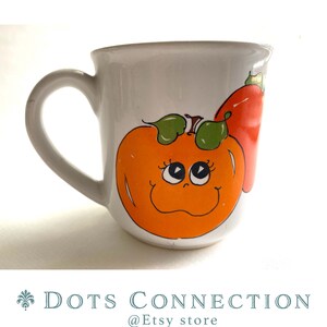 Vintage Nancy Lynn Mug Oranges Anthropomorphic Happy Fruit Coffee Mugs Farmhouse Retro