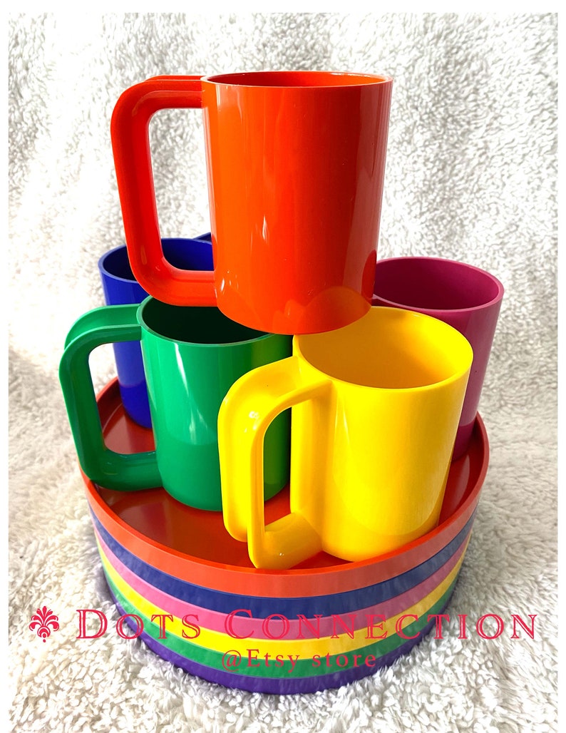 Heller Design Massimo Vignelli Melamine Cups and Plates Set - Thumbnail 4