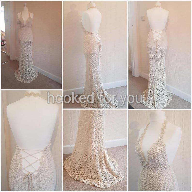 Boho queen wedding dress crochet pattern image 1