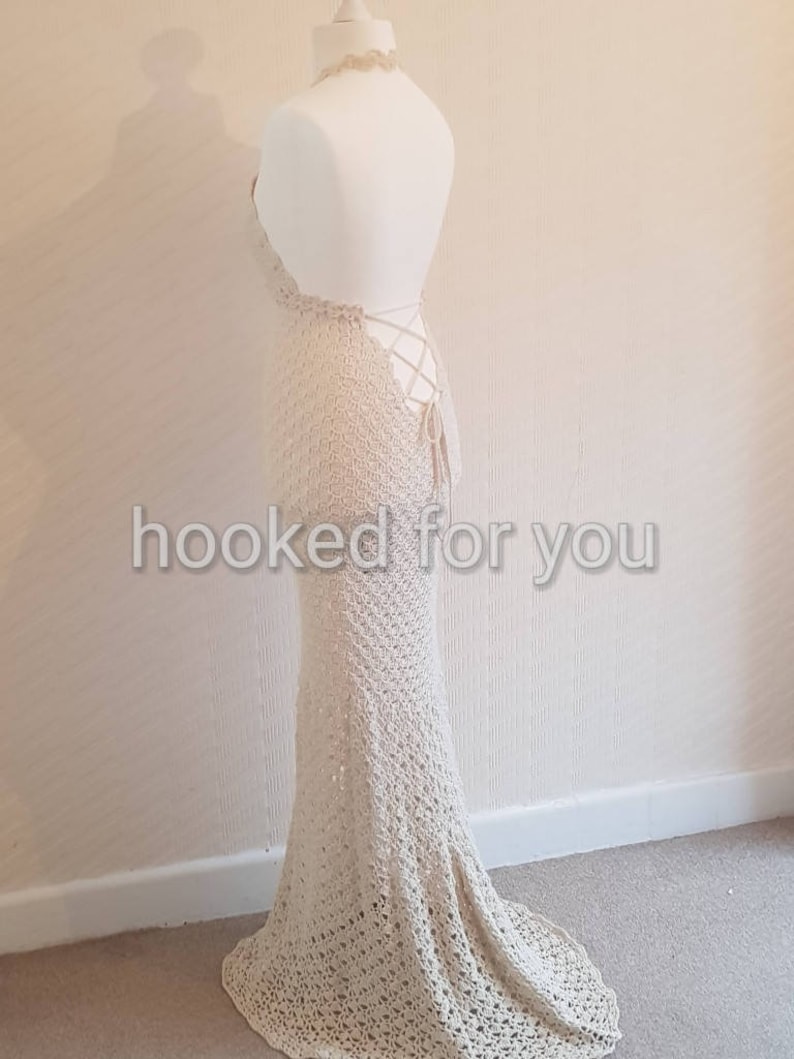 Boho queen wedding dress crochet pattern image 7