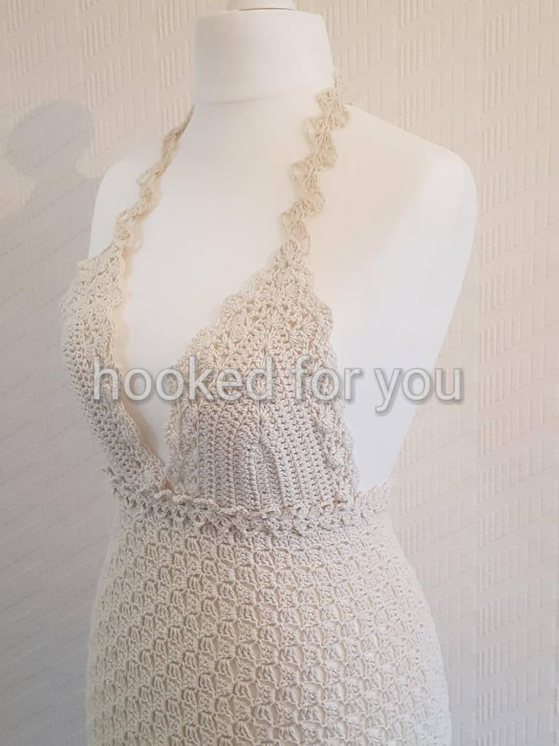 Boho queen wedding dress crochet pattern image 5