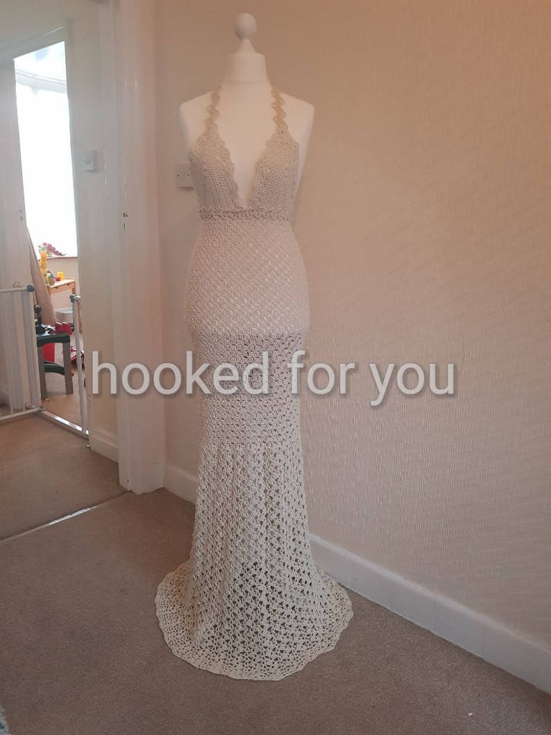 Boho queen wedding dress crochet pattern image 3