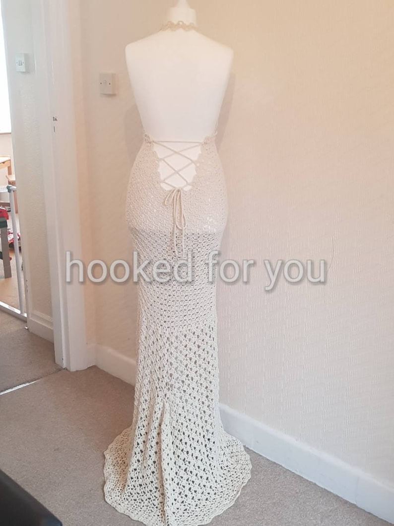 Boho queen wedding dress crochet pattern image 4