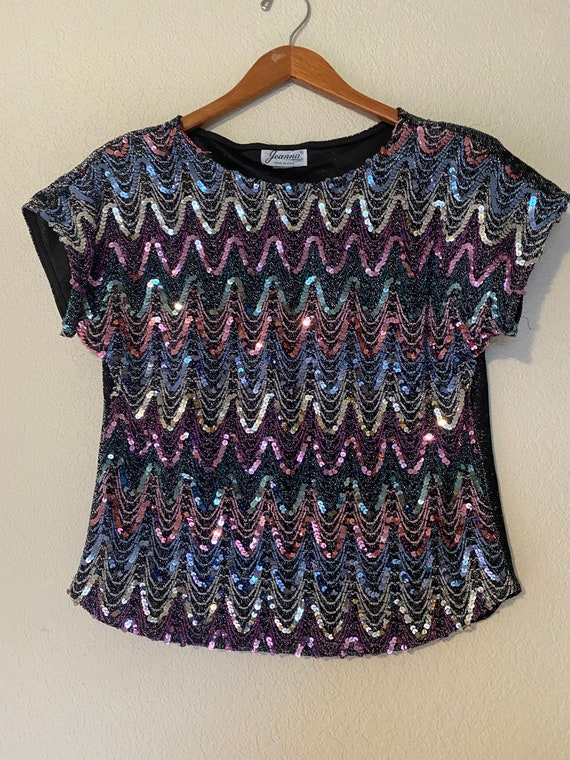 Sequin Joanna Wave Top