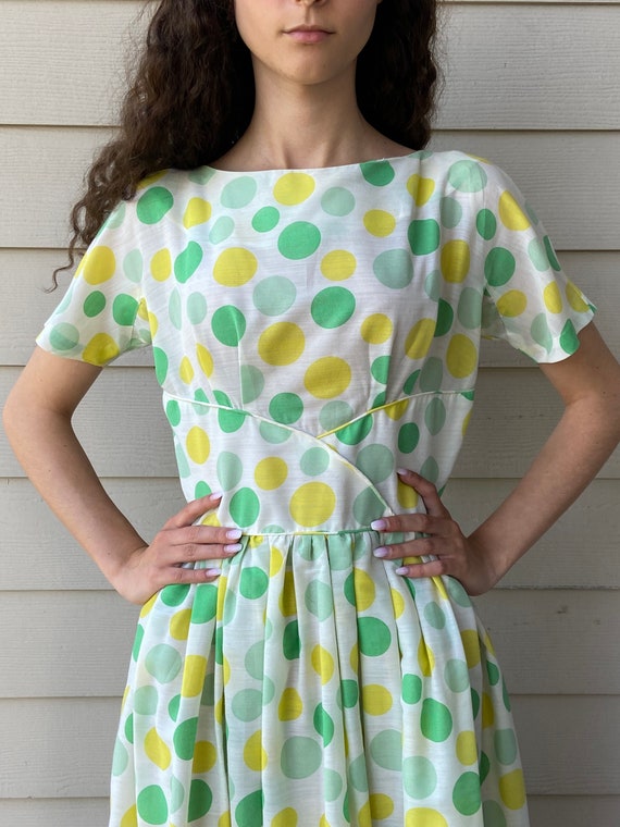 Vintage 1950s polka dot dress - image 5
