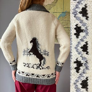 ヴィンテージ スタリオン カウチン スタイル セーター l ハンドメイド l シワッシュ l カーリング セーター l 馬