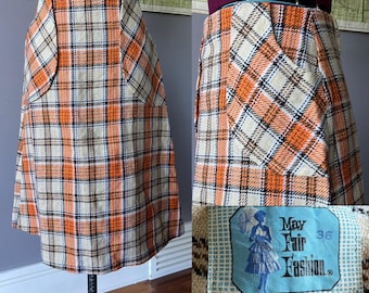 Spódnica w stylu vintage 26" z lat 60. w stylu May Fair Fashion w kolorze pomarańczowym