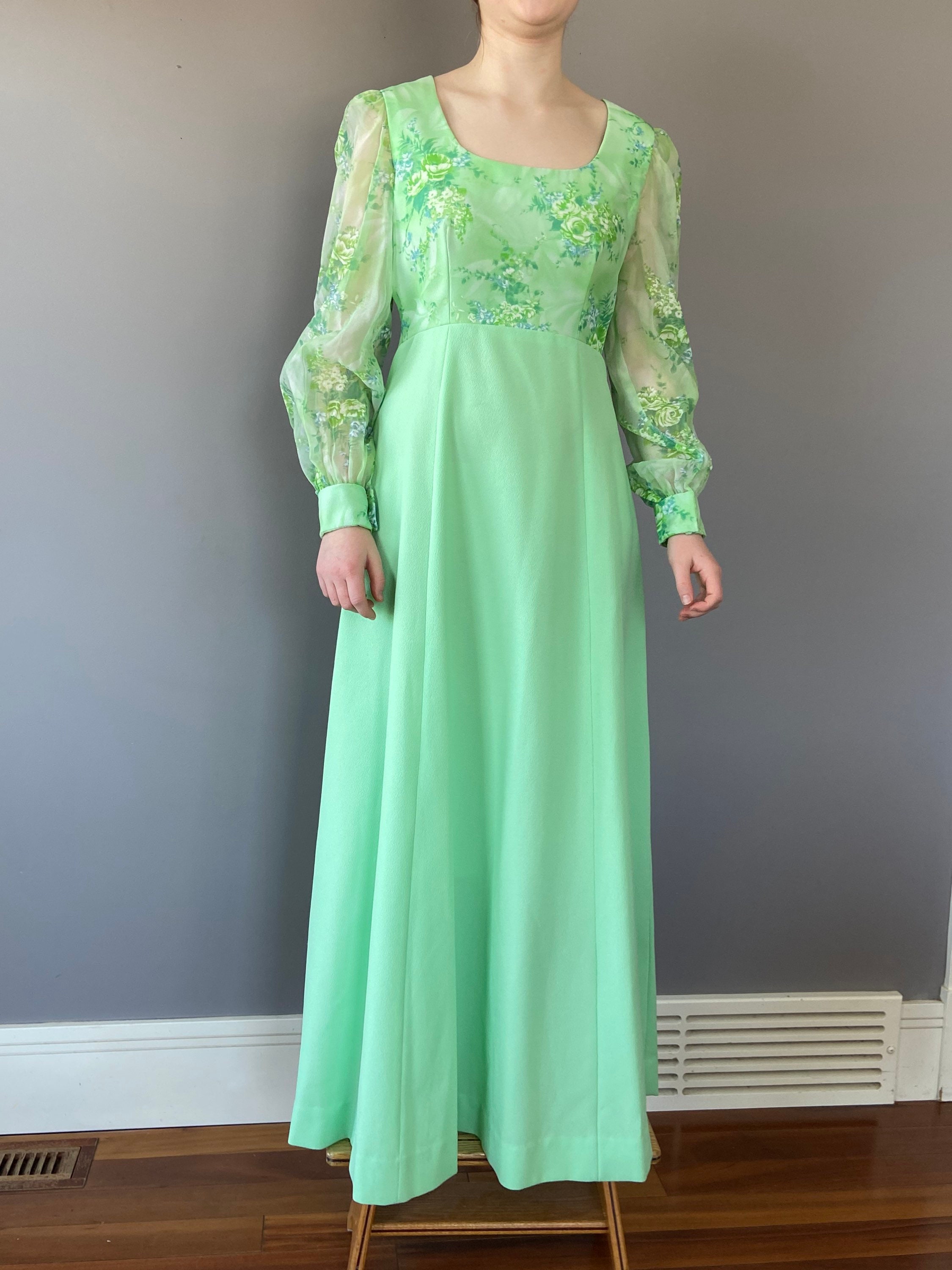 Gorgeous 1970s Soft Cotton Floral Maxi Dress