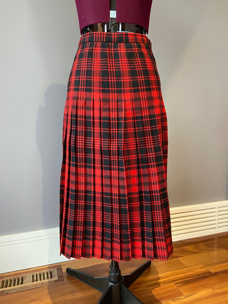 Vintage Red Tartan Skirt 28/S