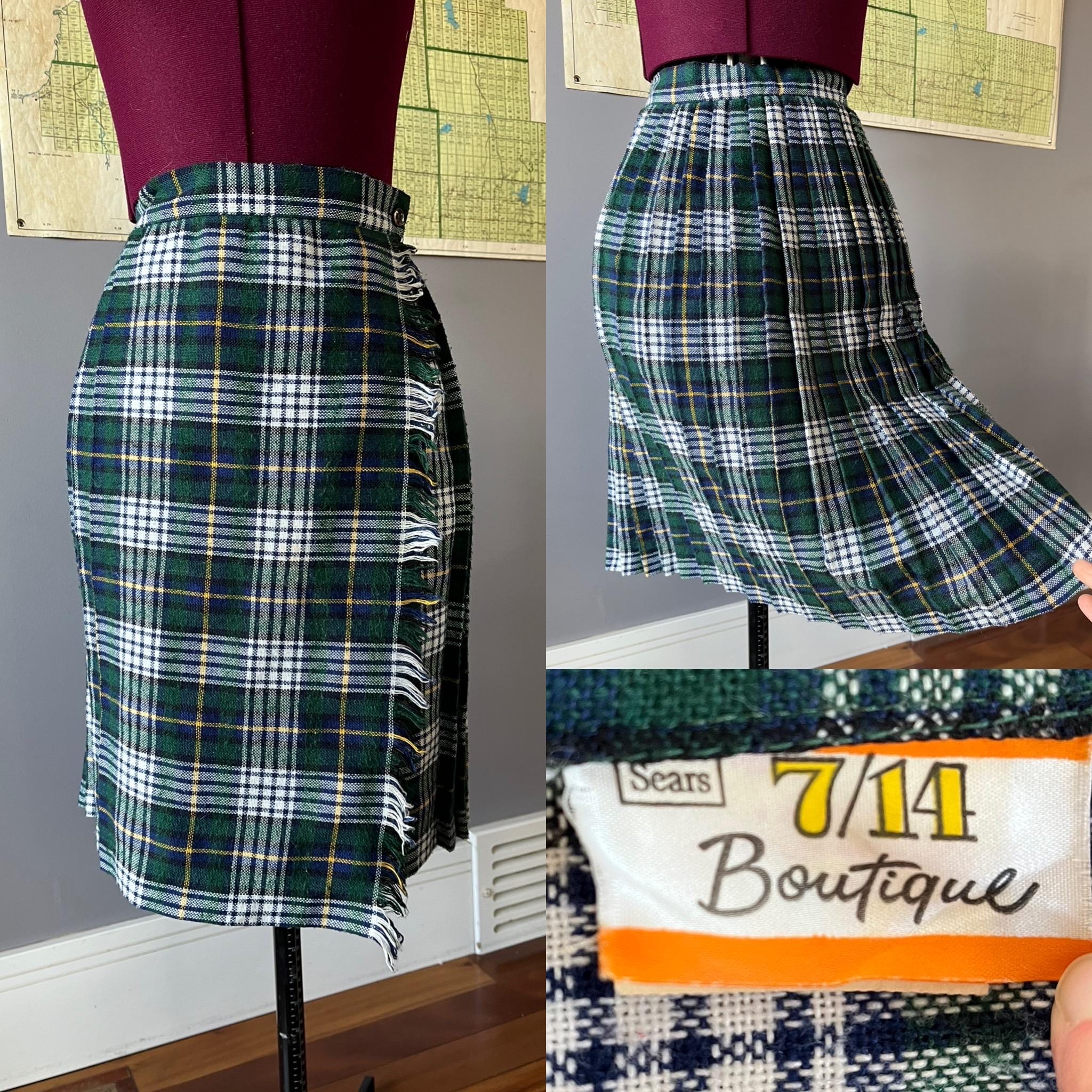 スカート 80s SEARS plaid pleats skirt toro fizz 80s SEARS plaid pleats skirt toro fizz Sears Plaid Skirt - Etsy