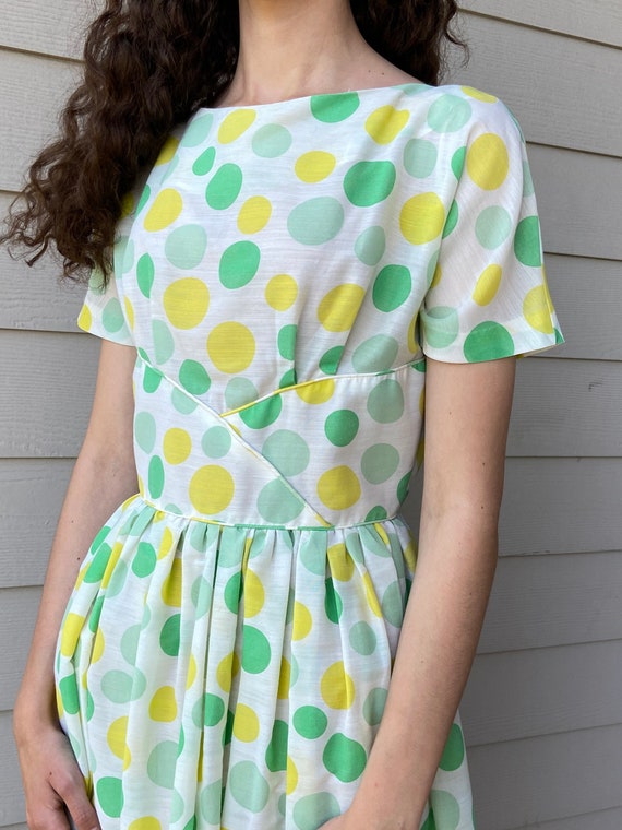 Vintage 1950s polka dot dress - image 4