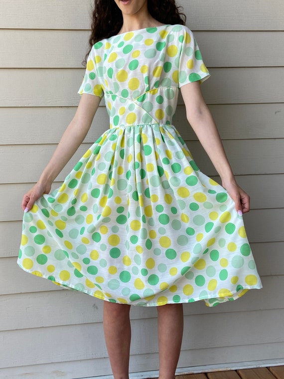 Vintage 1950s polka dot dress - image 2