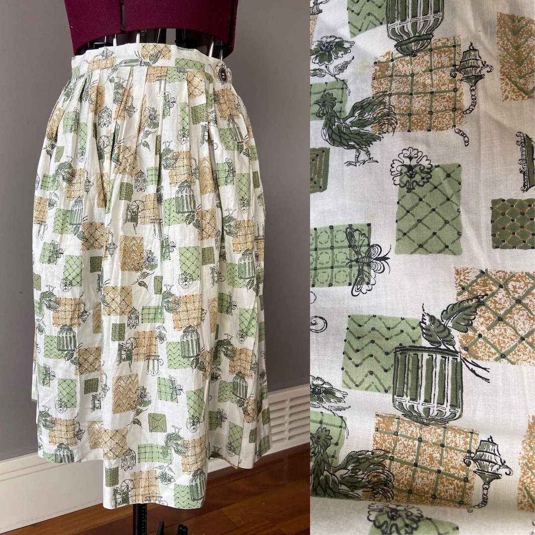 1950s Rooster Novelty Print Fringe Top | XS/S